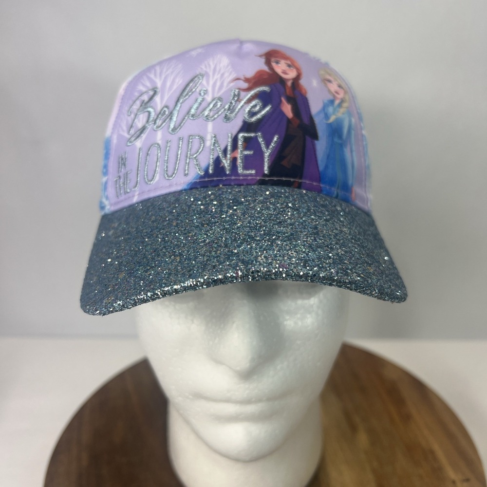 DISNEY Parks Frozen 2 Youth Baseball Hat Sparkles Character Elsa & Anna. NWT